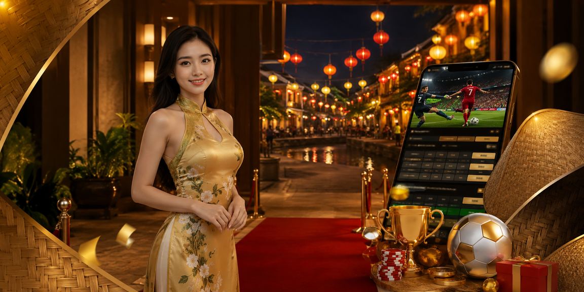 Người dùng tại Hội An trải nghiệm casino trực tuyến với chiếc nón lá truyền thống